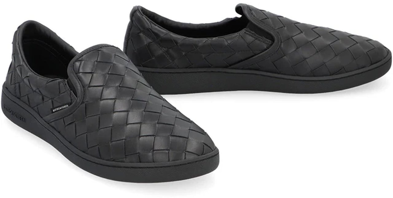 Bottega Veneta Bottega Veneta Sawyer Leather Sneakers Zwart