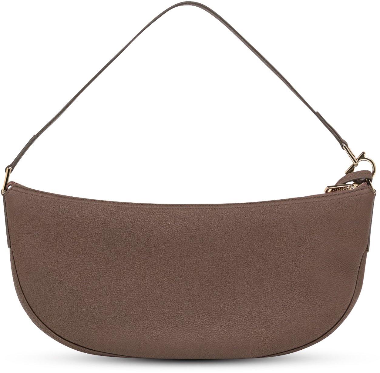Ferragamo Borsa a Spalla Piccola Hobo Bruin