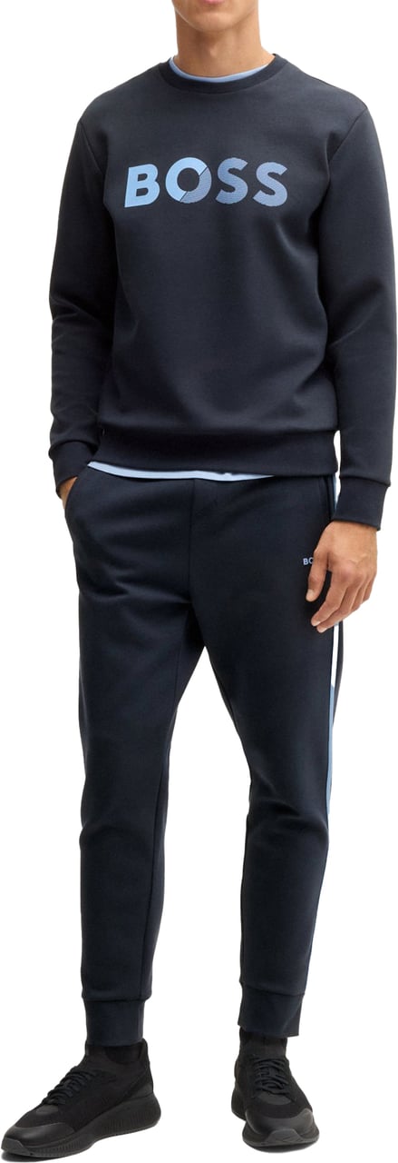 Boss Salbo Tape Logo Dark Blue Blauw