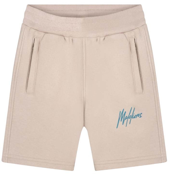Malelions Malelions Junior Striped Signature Shorts Taupe