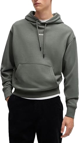 Boss Hoodie open grey Grijs