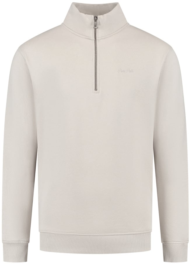 Pure Path Loose fit halfzip sweater Beige Beige