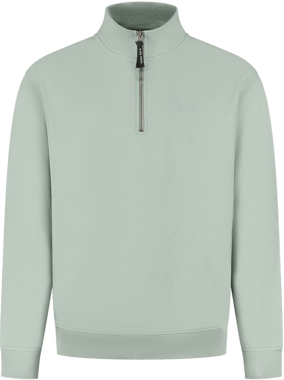 Pure Path Loose Fit Halfzip Sweaters Army Groen