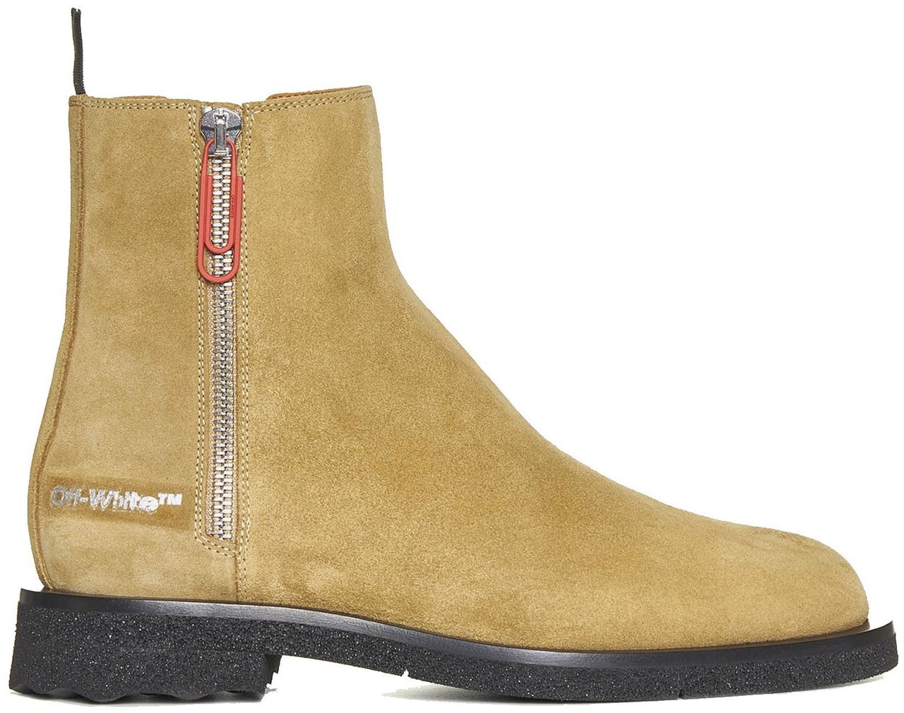 OFF-WHITE Off-White Suede Ankle Boots Beige
