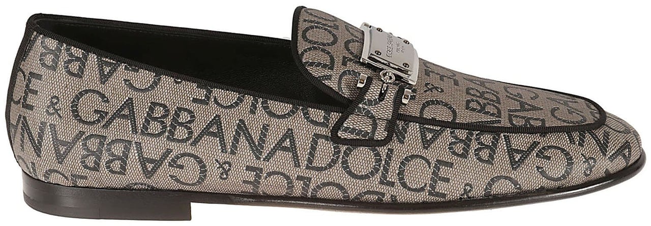 Dolce & Gabbana Logo Slippers Bruin