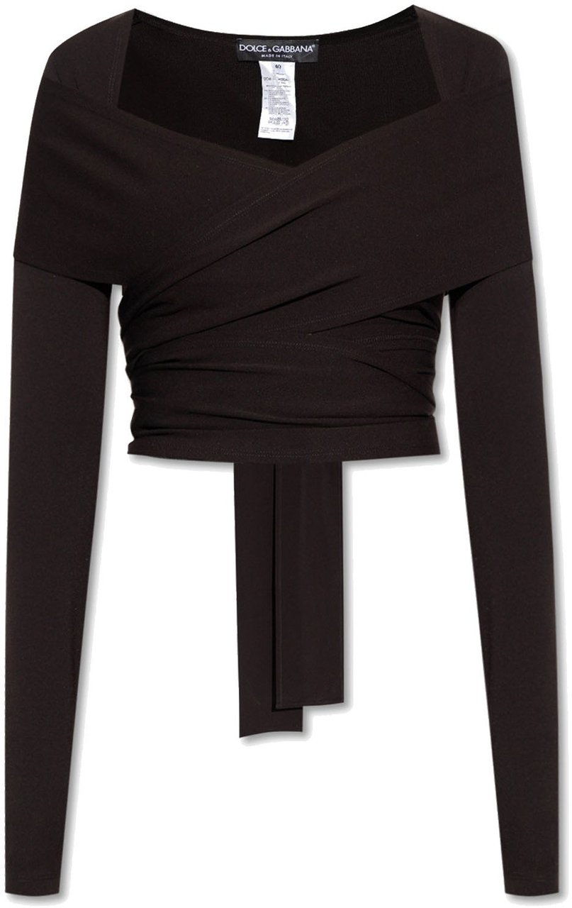 Dolce & Gabbana Tied Up Top Zwart