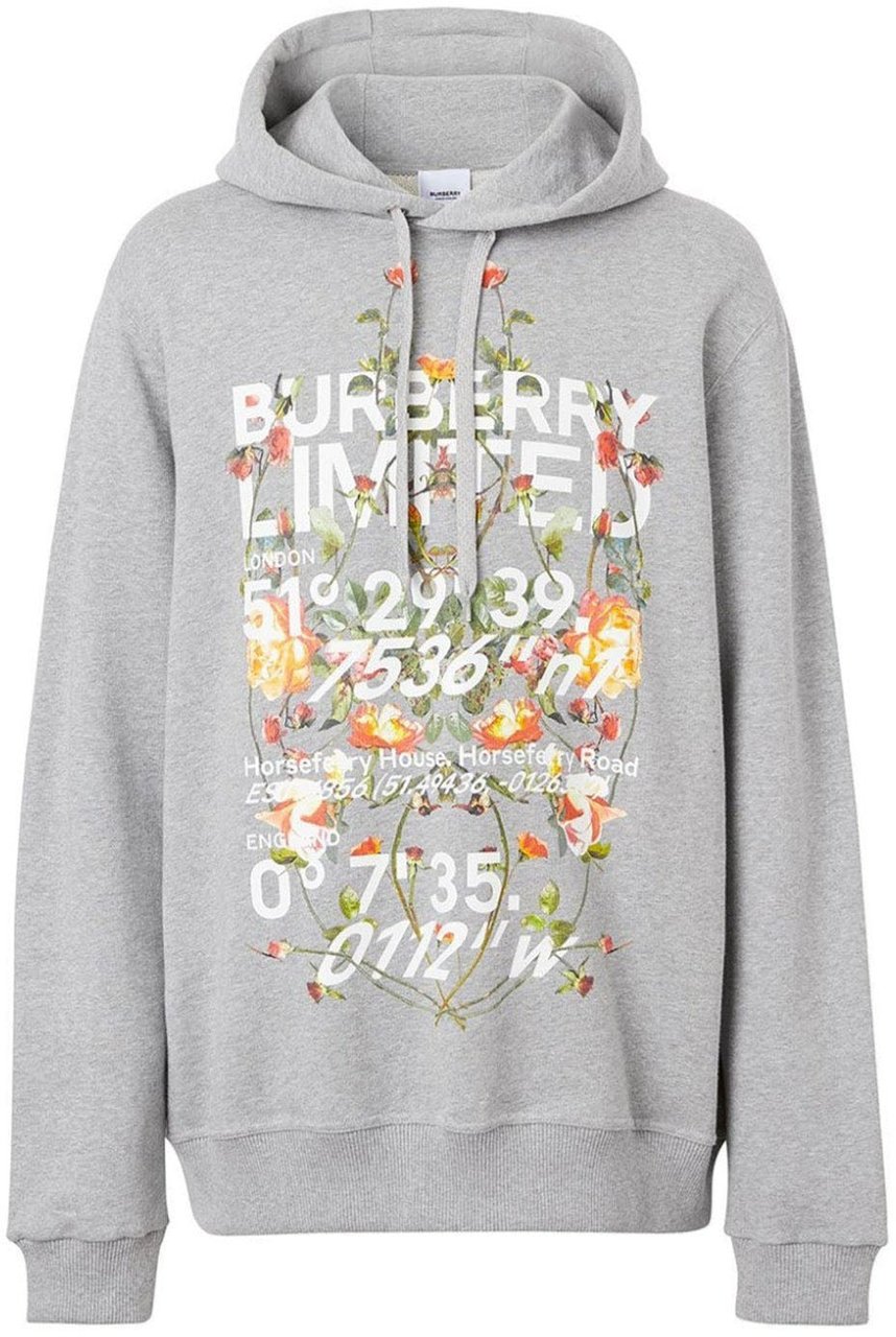 Burberry Burberry Logo Cotton Sweater Grijs