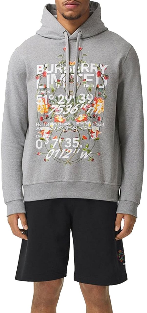 Burberry Burberry Logo Cotton Sweater Grijs