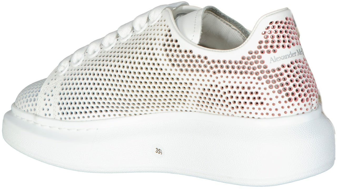 Alexander McQueen Alexander McQueen Oversized Dotted Cut-Out Sneakers Wit