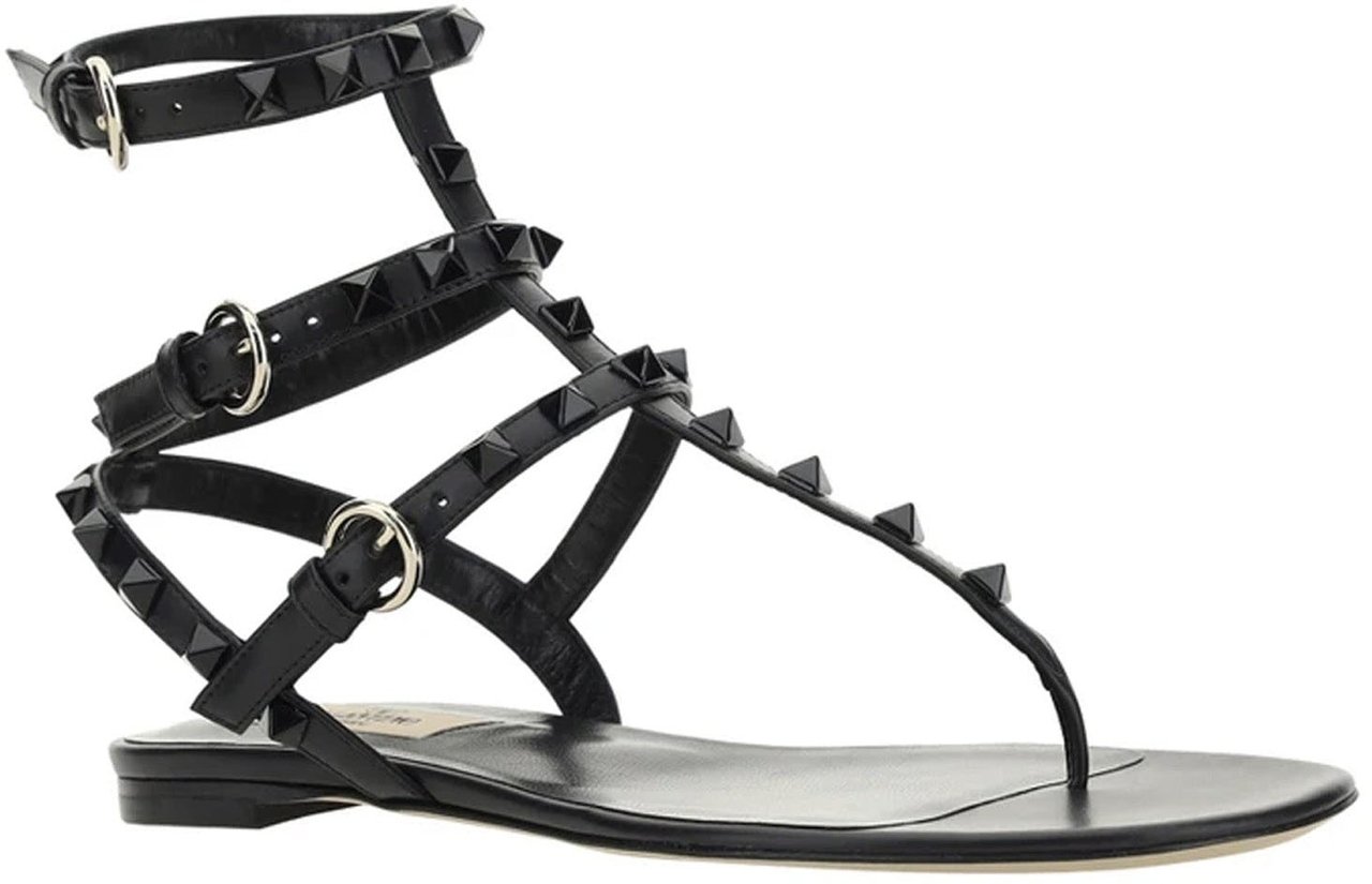 Valentino Valentino Garavani Rockstud Flip-Flop Sandlas Zwart