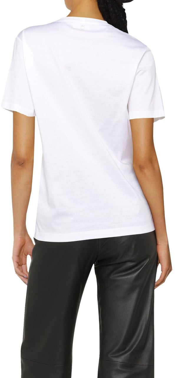 Ferragamo Salvatore Ferragamo Cotton T-Shirt Wit