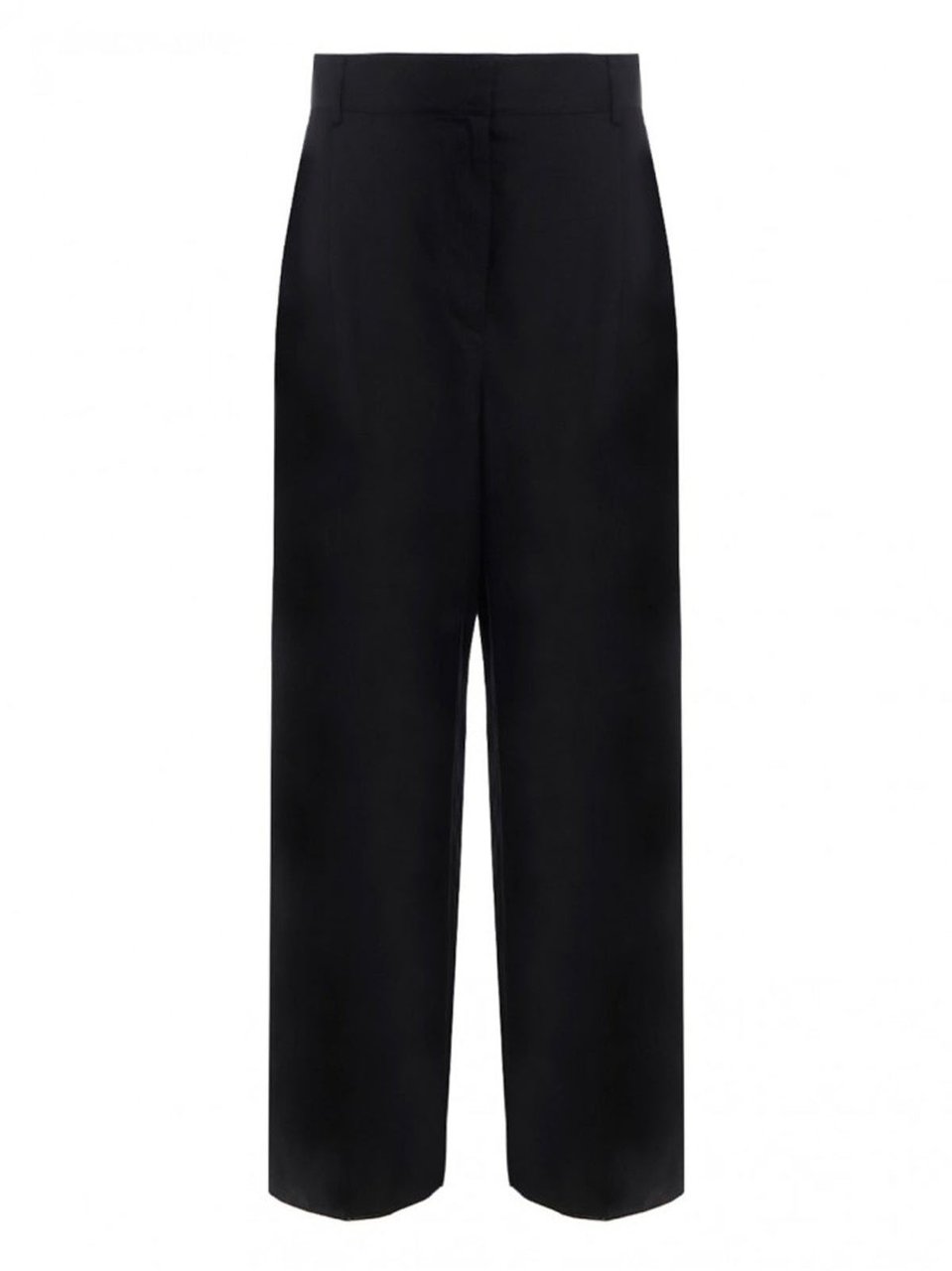 Ferragamo Salvatore Ferragamo Silk And Linen Pants Zwart