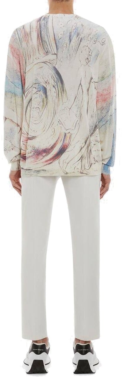 Alexander McQueen Alexander Mcqueen William Blake Dante Print Pullover Wit