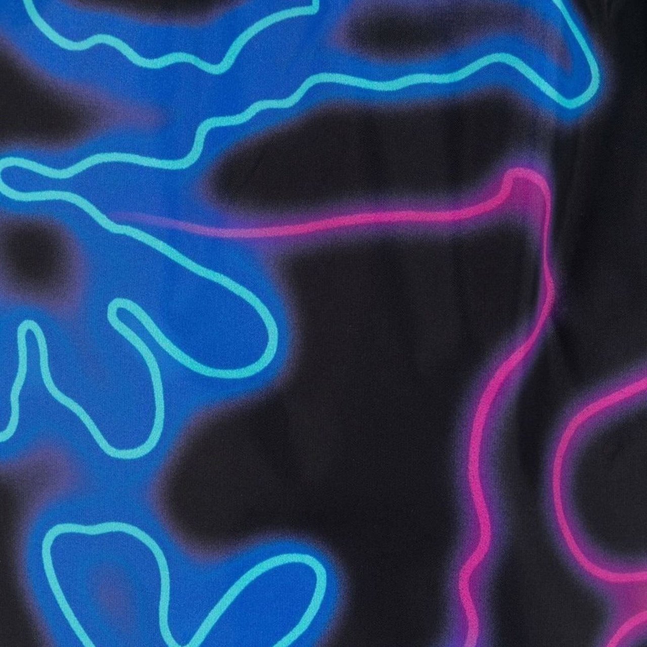 Valentino Valentino Neon-Print Swim Shorts Zwart