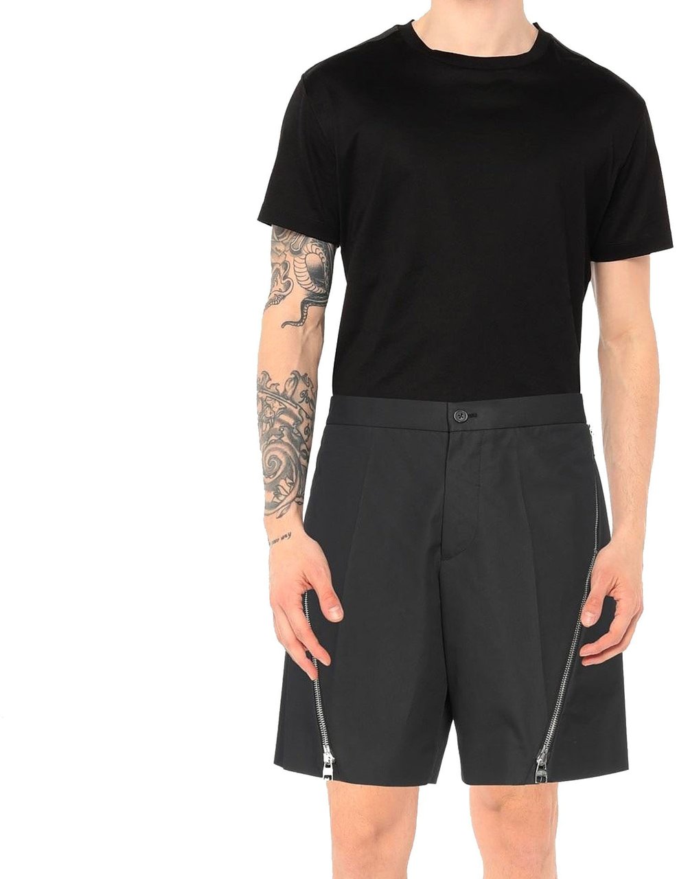Alexander McQueen Alexander McQueen Cotton Bermuda Zwart