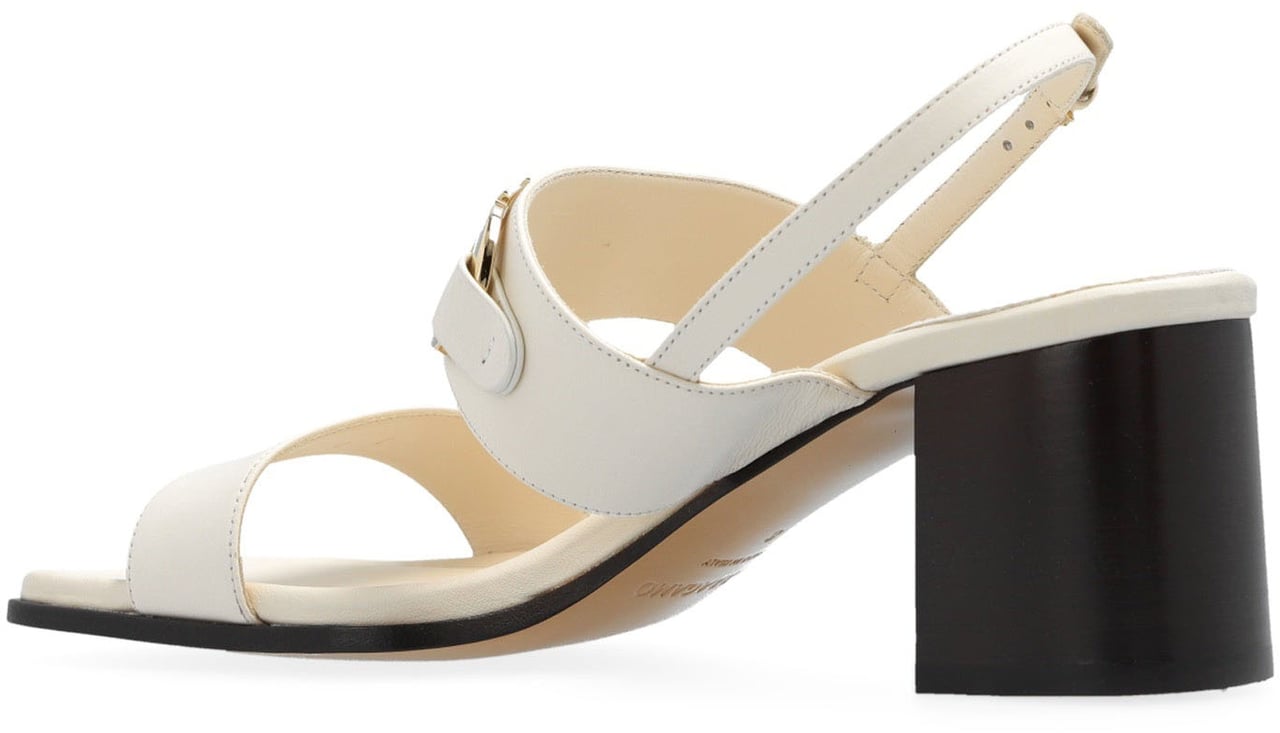 Ferragamo Salvatore Ferragamo Lou Leather Sandals Wit