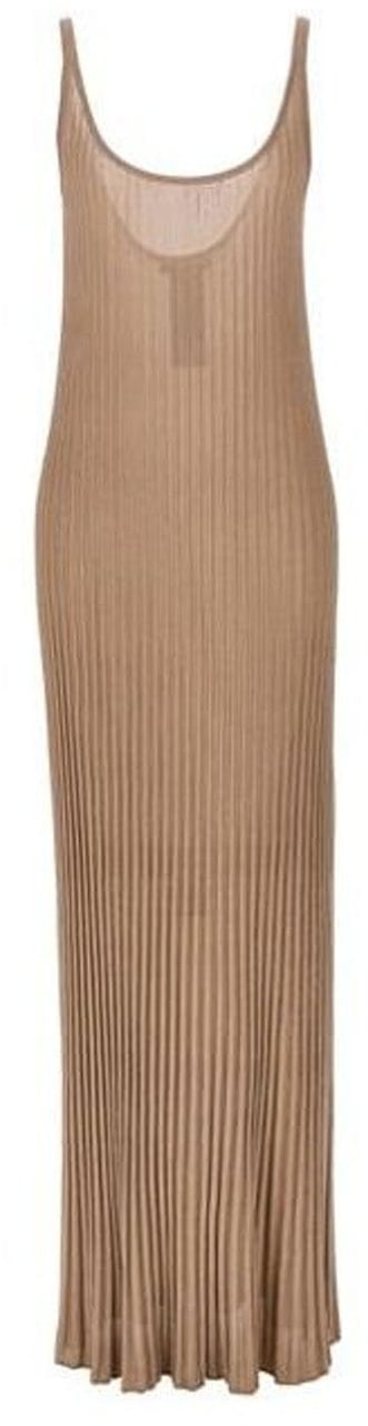 Max Mara Max Mara Ritmo Lurex Long Dress Beige