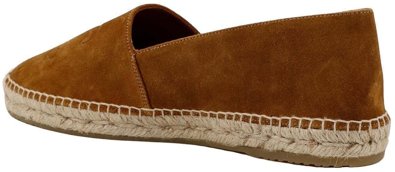 Celine Celine Triomphe Suede Espadrilles Bruin