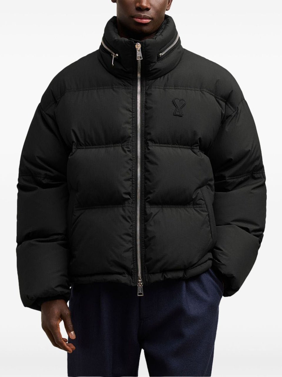 AMI Paris Puffer Jacket Nero Zwart