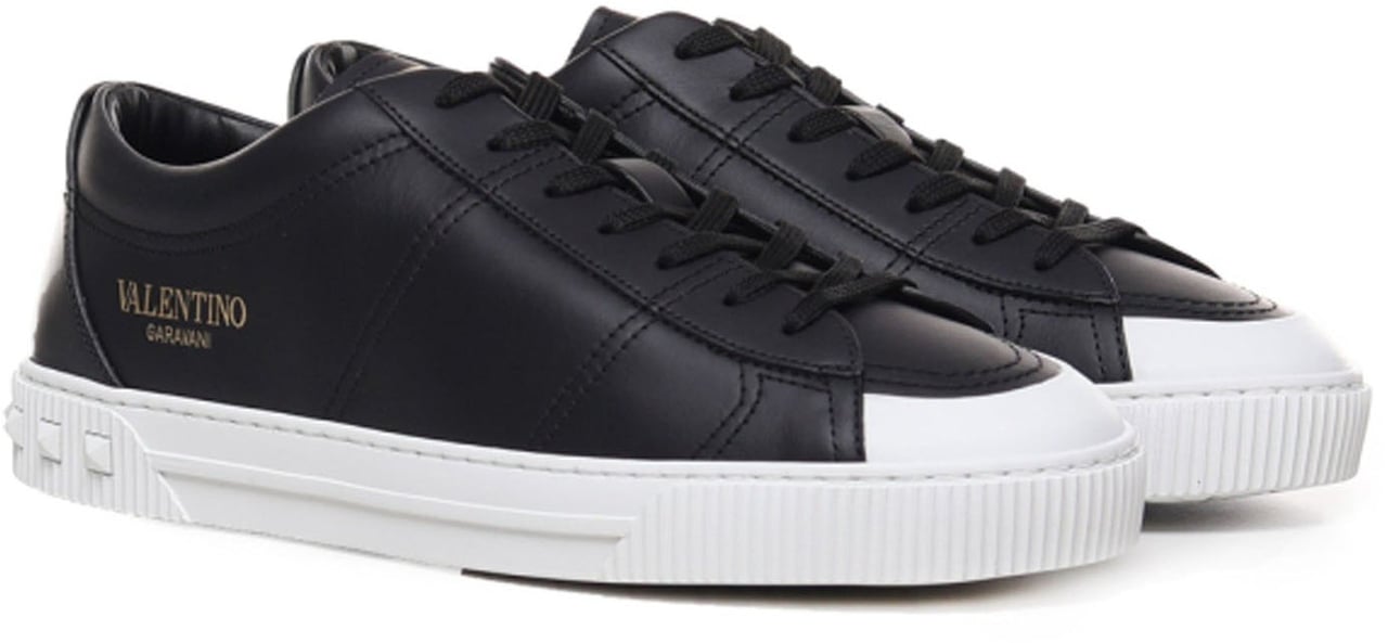 Valentino Valentino Garavani Leather Sneakers Zwart