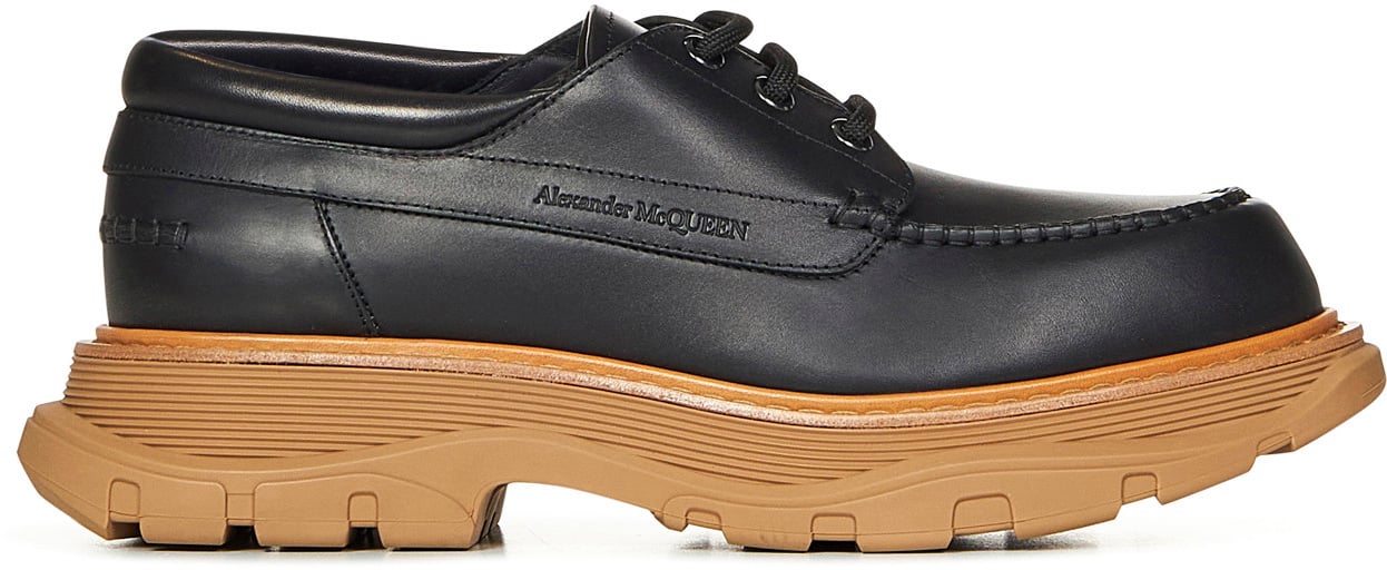 Alexander McQueen Heren Shoe Leath.Su.Rubber Upper Lea Zwart