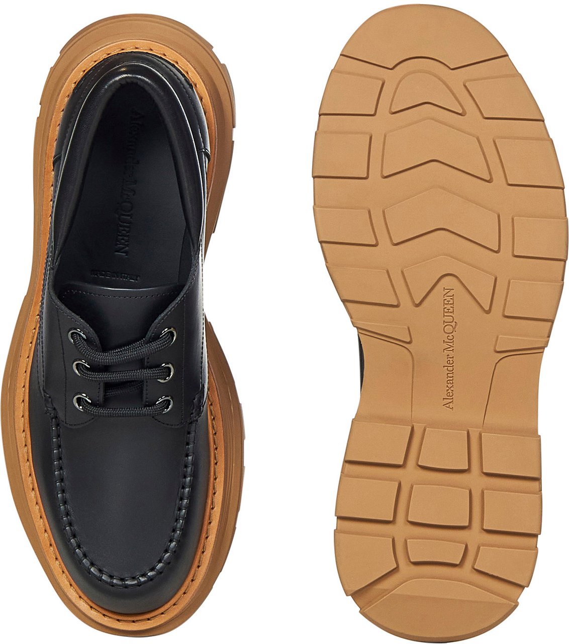 Alexander McQueen Heren Shoe Leath.Su.Rubber Upper Lea Zwart