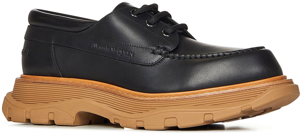 Alexander McQueen Heren Shoe Leath.Su.Rubber Upper Lea Zwart