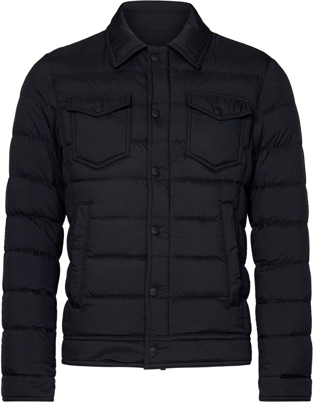Herno Quilted down jacket 'La Denim' Zwart