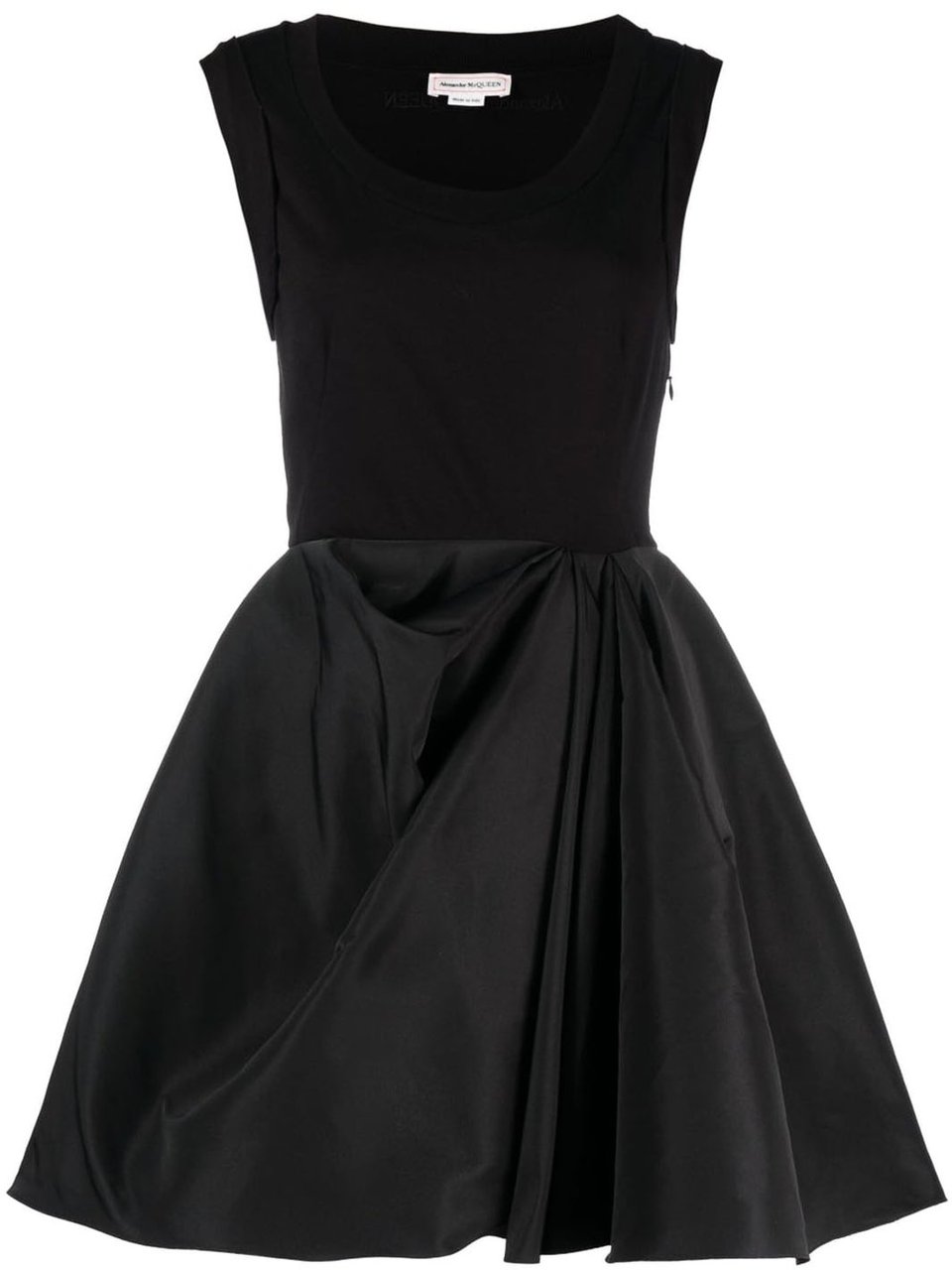 Alexander McQueen Alexander McQueen Gathered Mini Dress Zwart