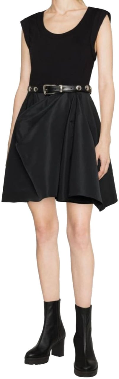 Alexander McQueen Alexander McQueen Gathered Mini Dress Zwart
