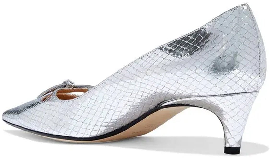 Sergio Rossi Sergio Rossi Isobel 045 Leather Pumps Zilver