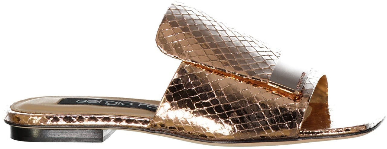 Sergio Rossi Sergio Rossi Leather Flat Sandals Divers