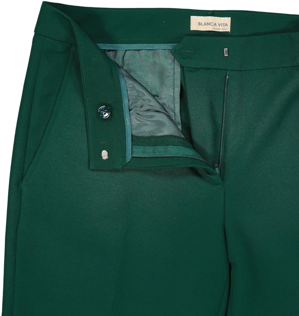Blanca Vita Blanca Vita Cropped Tailored Trousers Groen
