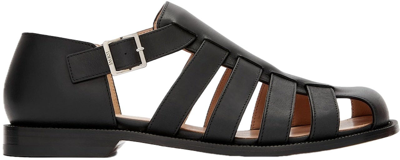 Loewe Loewe Campo Leather Sandals Zwart