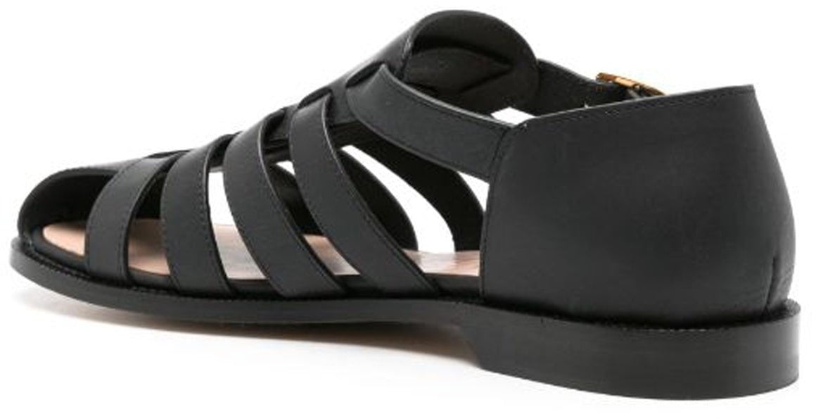 Loewe Loewe Campo Leather Sandals Zwart