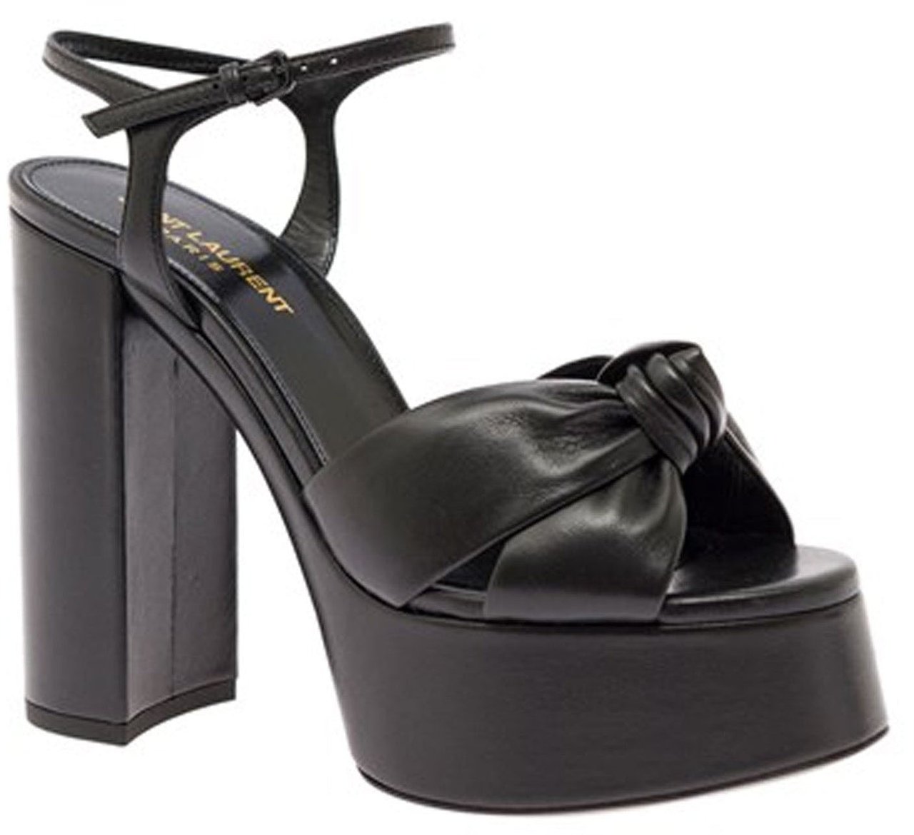 Saint Laurent Saint Laurent Leather Sandals Zwart