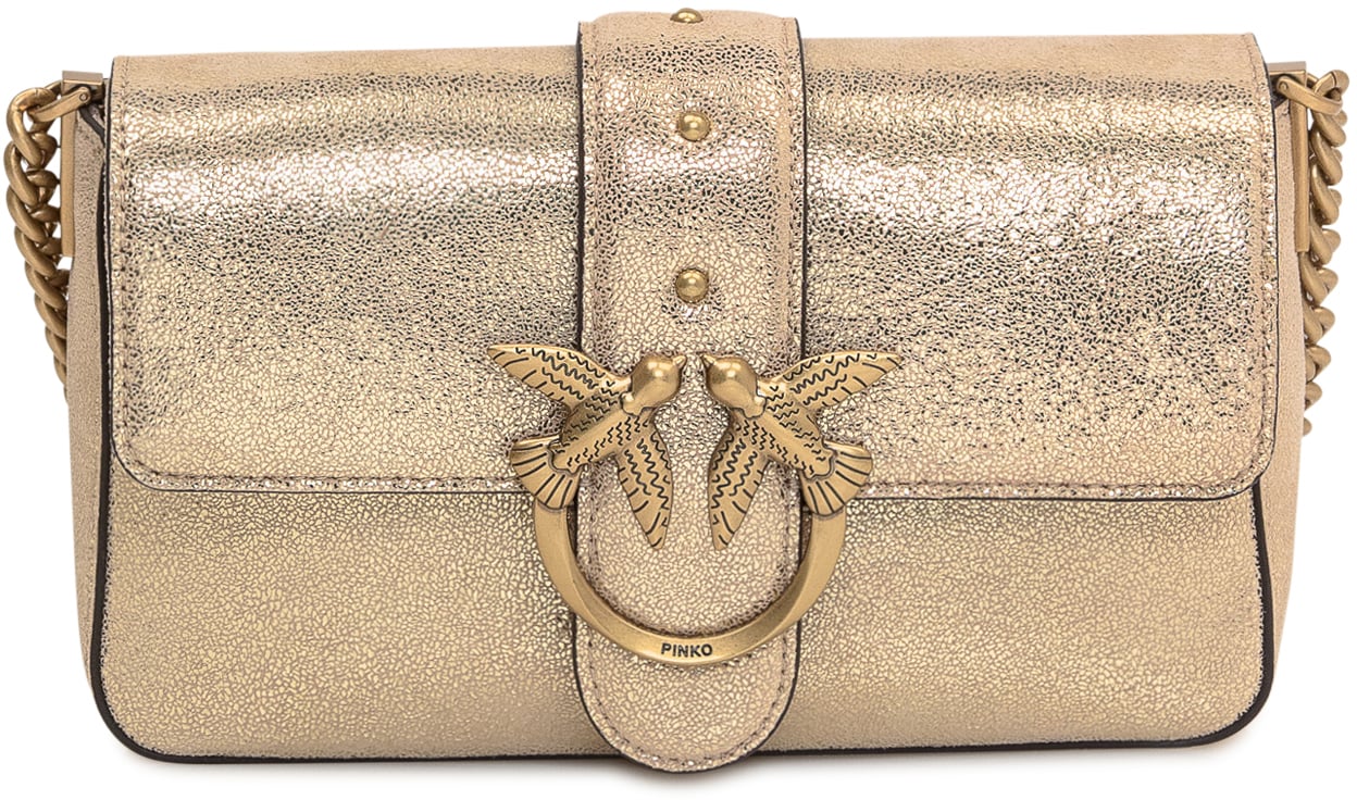 Pinko Borsa Love One Mini Slouchy Goud