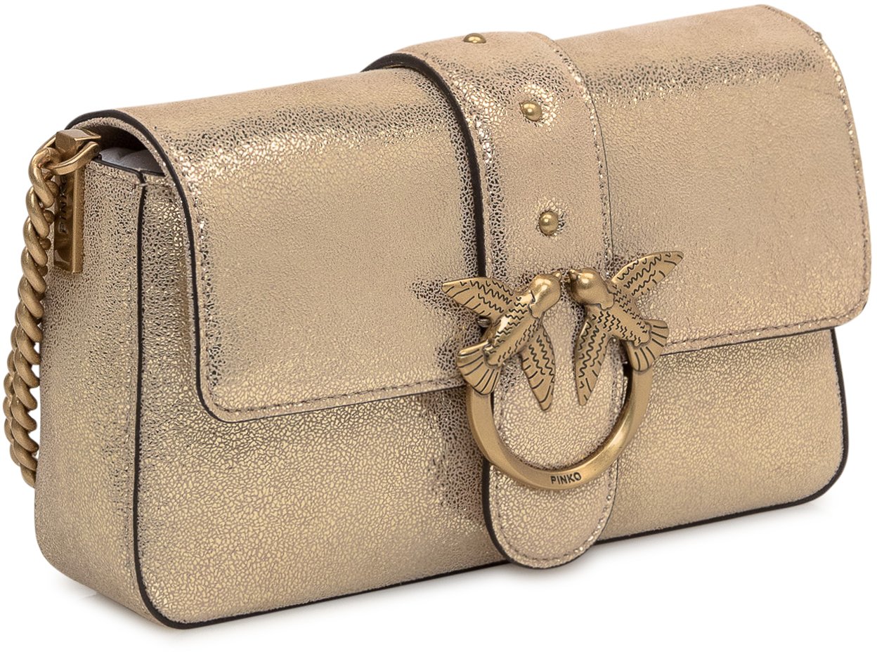 Pinko Borsa Love One Mini Slouchy Goud