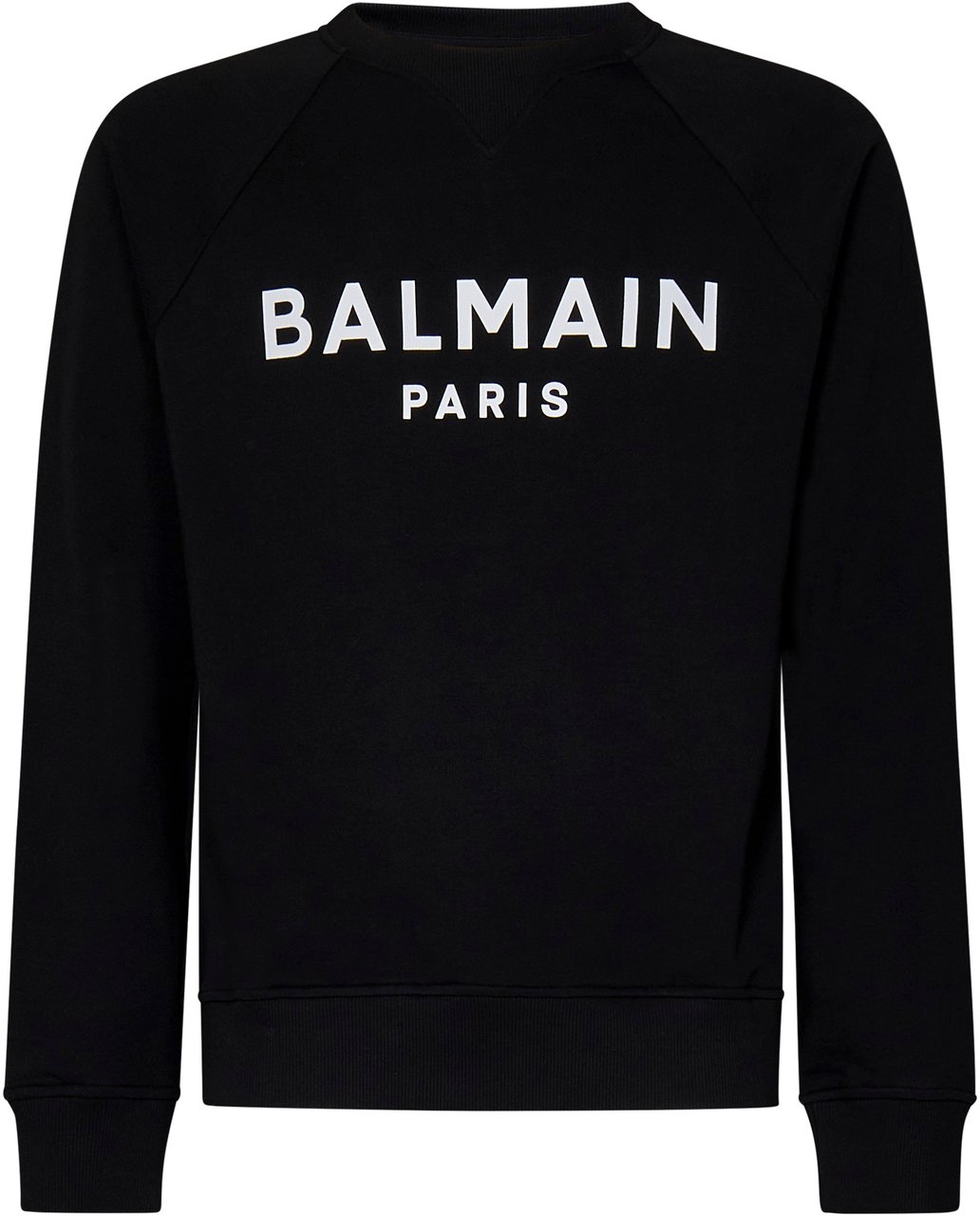 Balmain Cotton Logo Sweatshirt Zwart