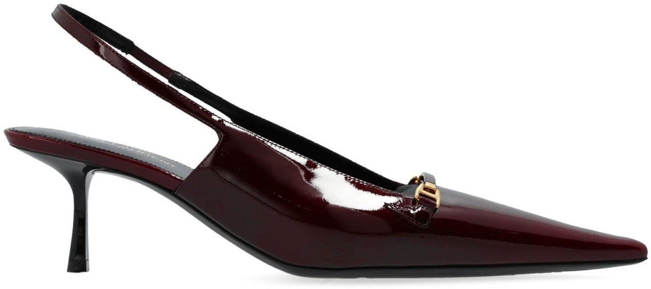 Saint Laurent Saint Laurent 'Carine' Leather Slingback Pumps Rood