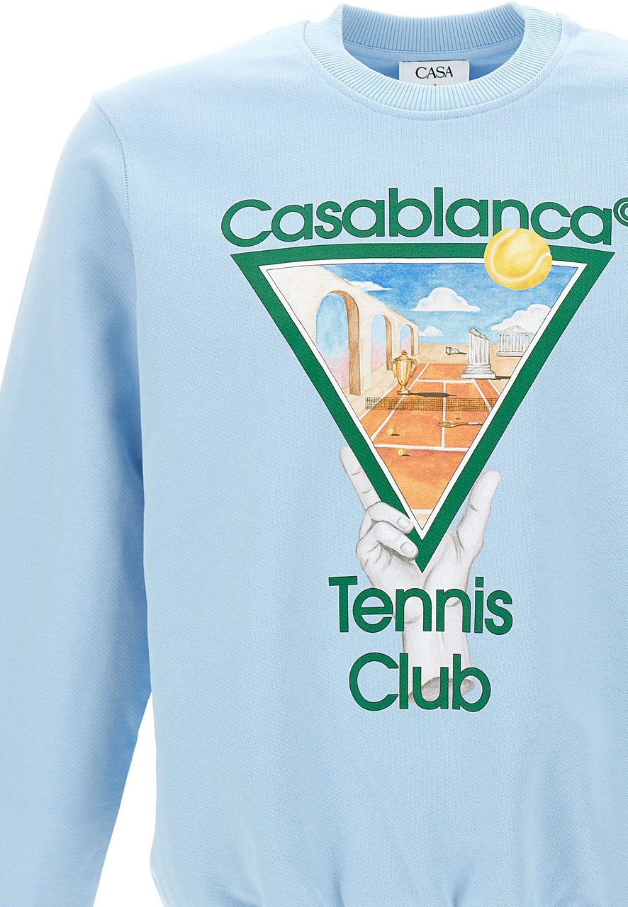 Casablanca Felpa Stampa Iconica Blauw