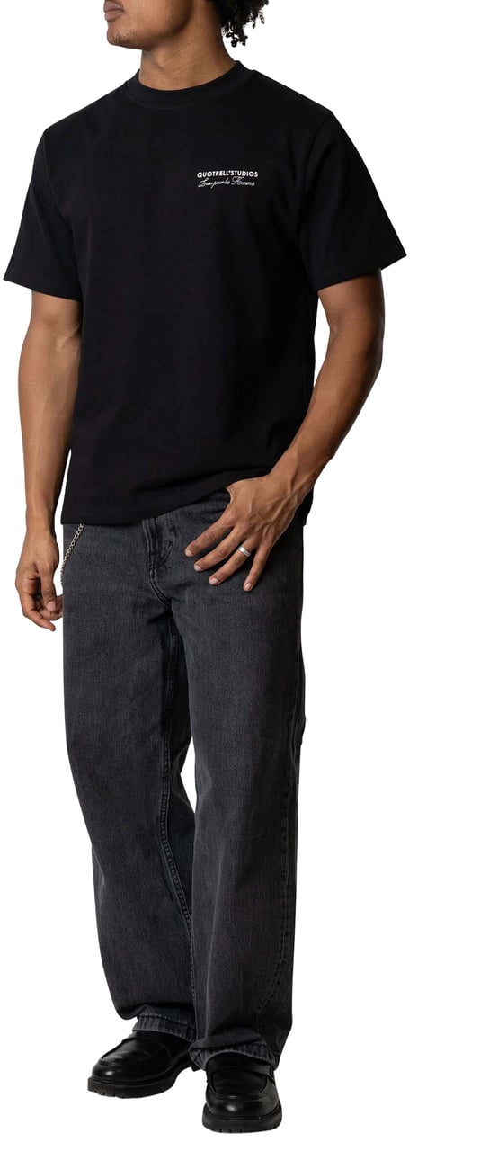 Quotrell Studios Tee | Black/white Zwart