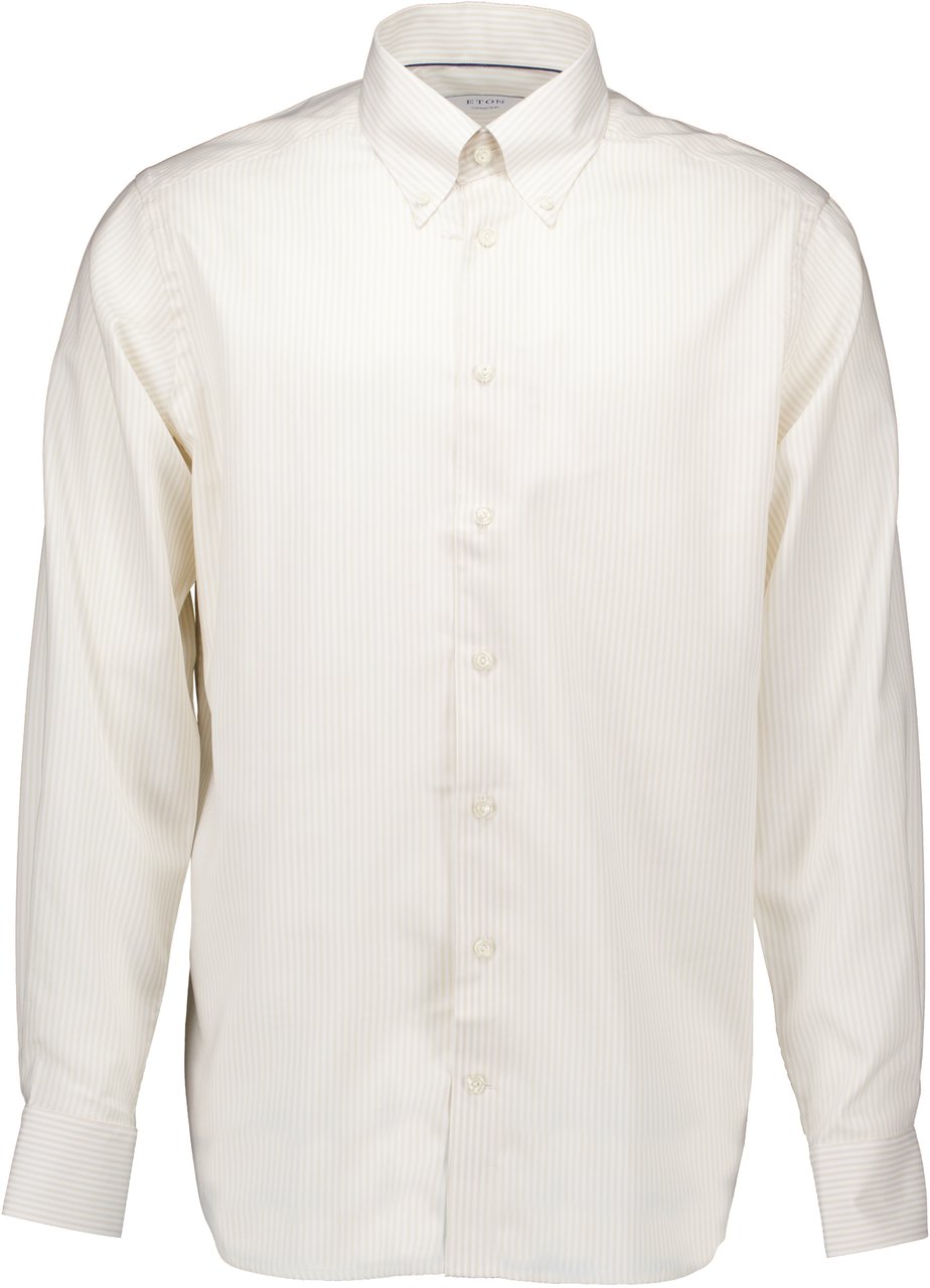 Eton Eton Oxford Lange Mouw Overhemden Beige 100011631 Beige