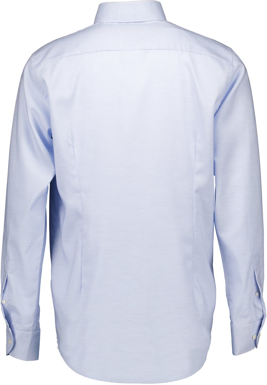 Eton Eton Twill Lange Mouw Overhemden Lichtblauw 100012258 Blauw