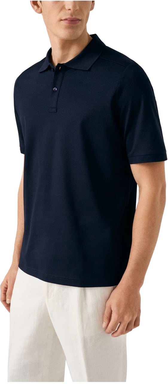 Eton Eton  Polos Donkerblauw 10001294028 Blauw