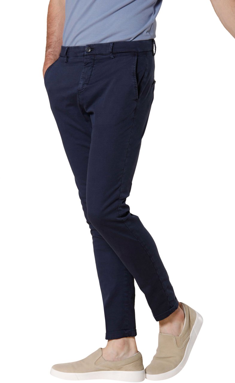 Mason's Masons  Chino Donkerblauw Mbe100 Blauw