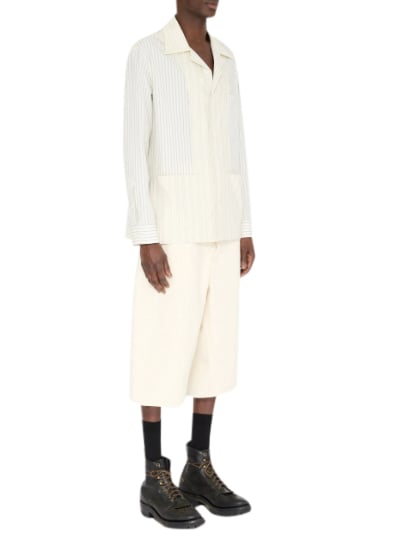 Maison Margiela Long Sleeved Shirt Striped Wit