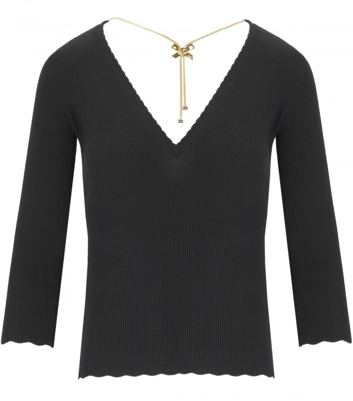 Elisabetta Franchi Sweaters Black Zwart