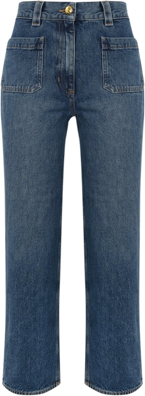 Elisabetta Franchi Trousers Blue Vintage Blauw