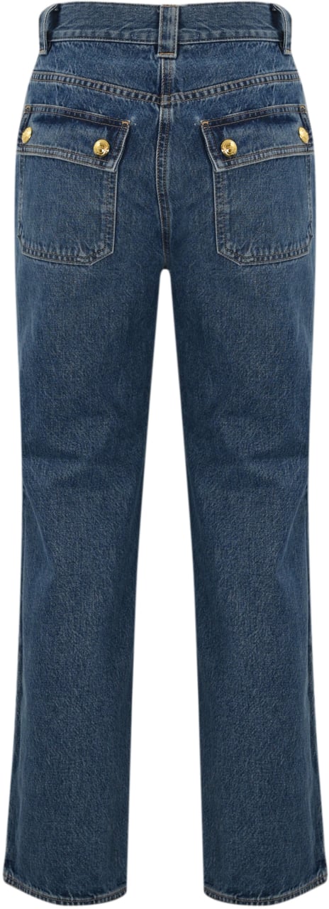 Elisabetta Franchi Trousers Blue Vintage Blauw